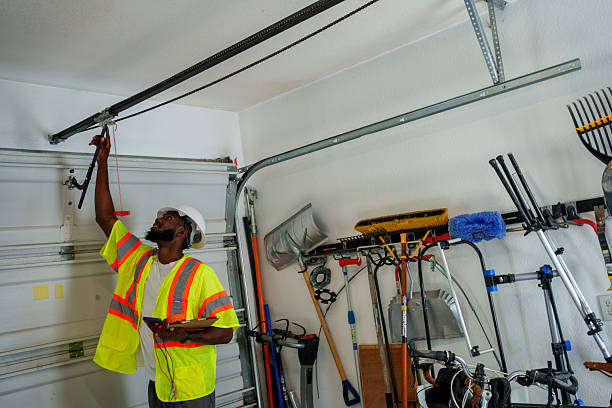 Professional Garage Door Panel Replacement technician working in Putnam County County, IL